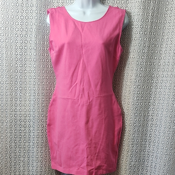 Chic Pink Sleeveless Mini Dress - Picture 1 of 12